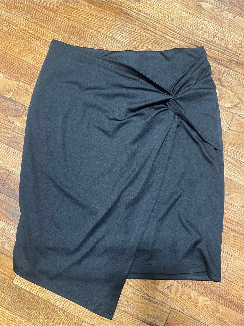 Black Twist-Front Women's Skirt